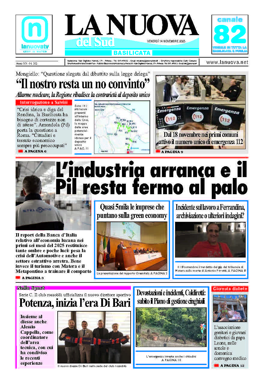Venerdì 14 novembre 2025