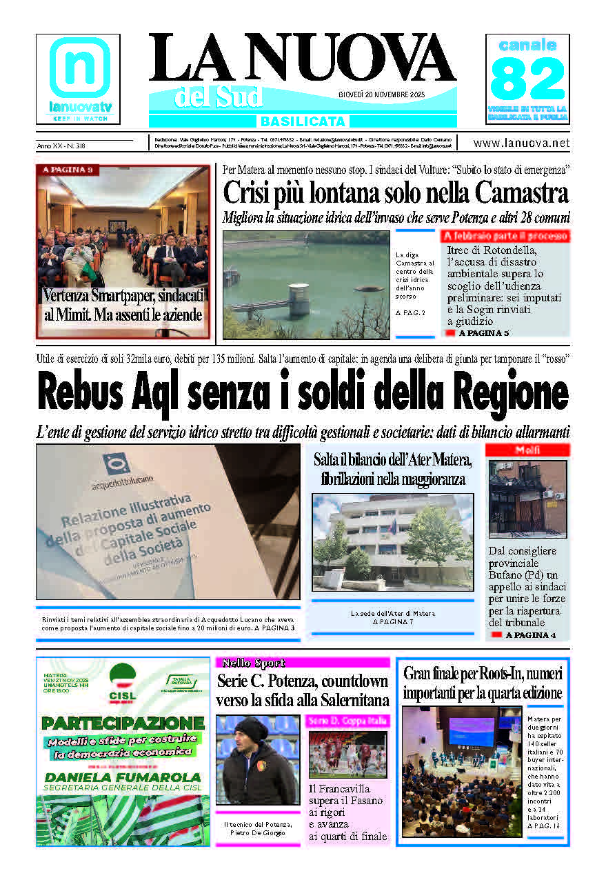 Giovedì 20 novembre 2025