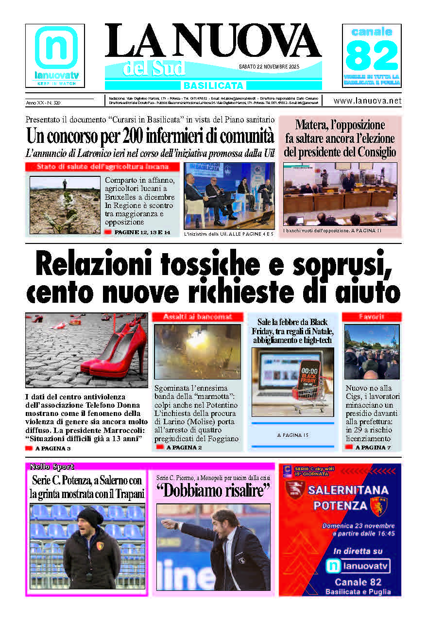 Sabato 22 novembre 2025