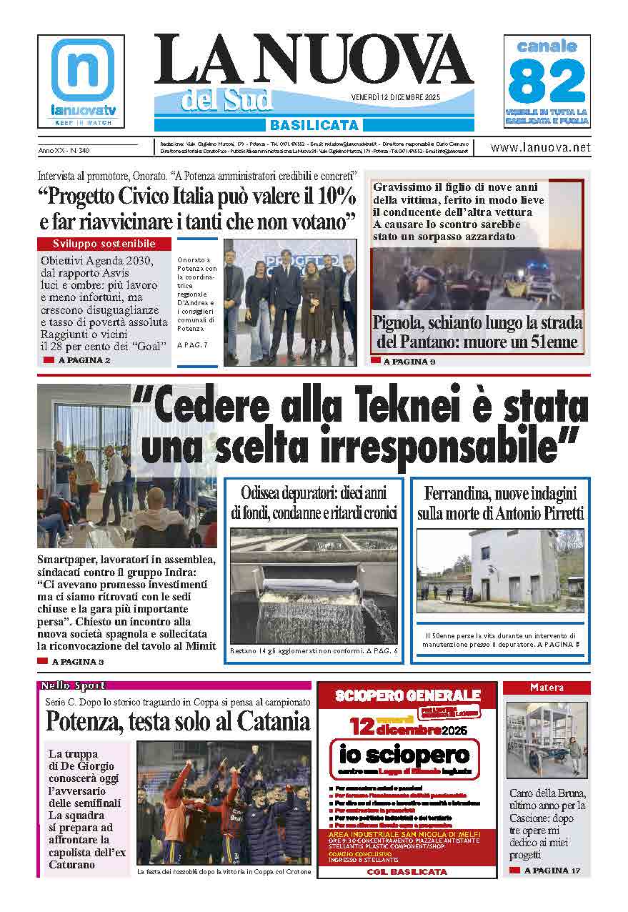 Venerdì 12 dicembre 2025