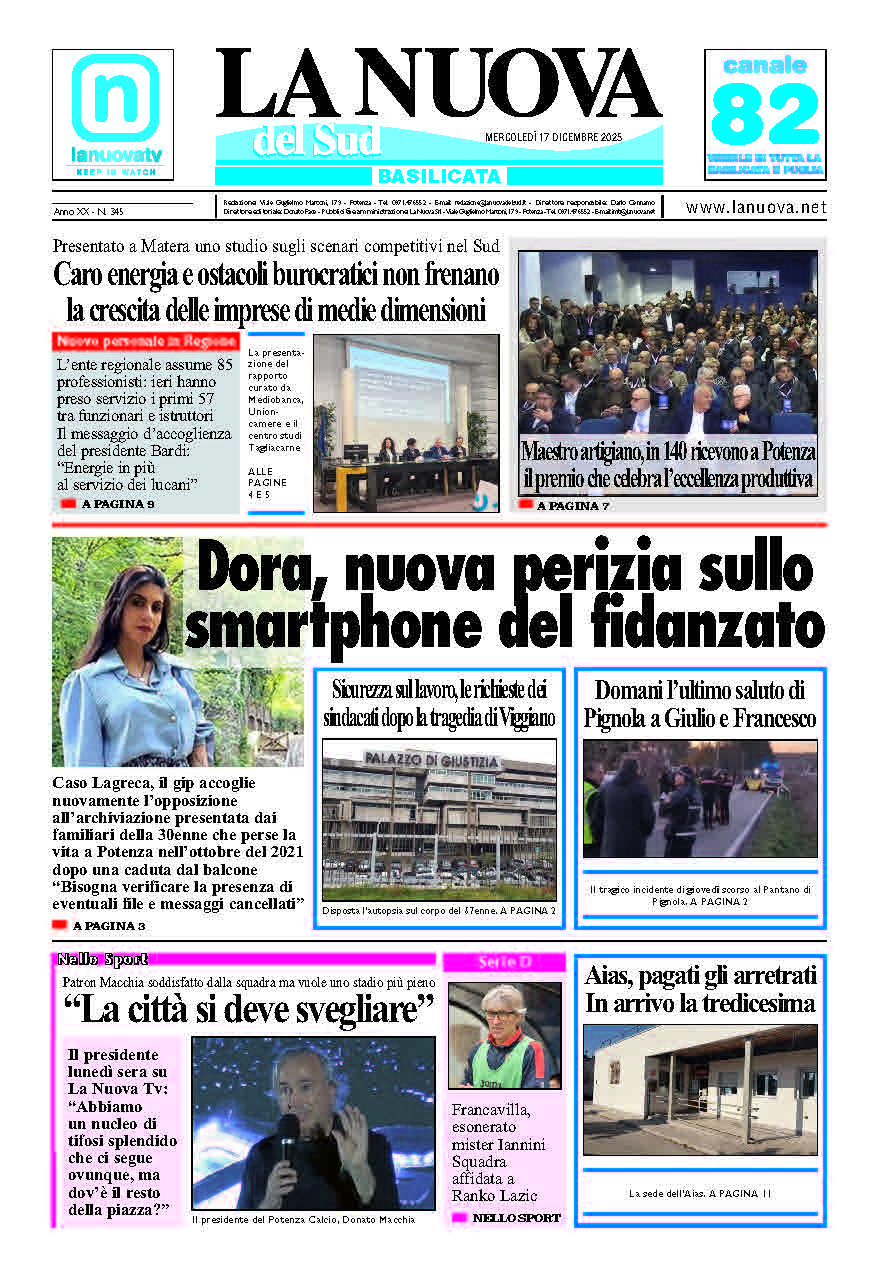 Mercoledì 17 dicembre 2025