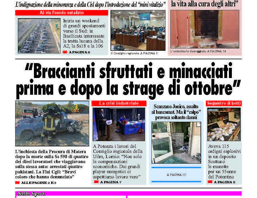 Sabato 20 dicembre 2025