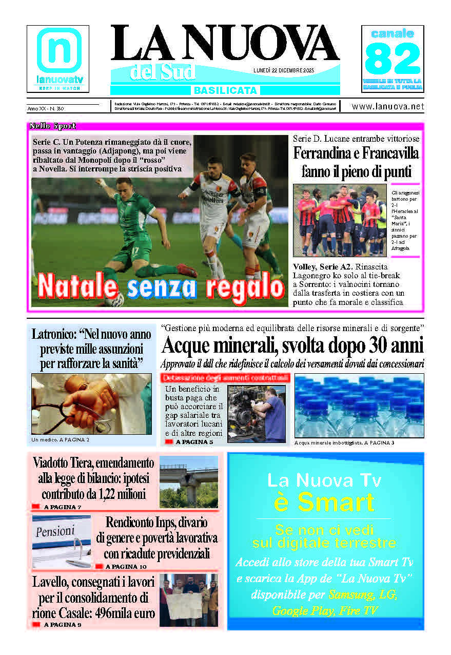 Lunedì 22 dicembre 2025