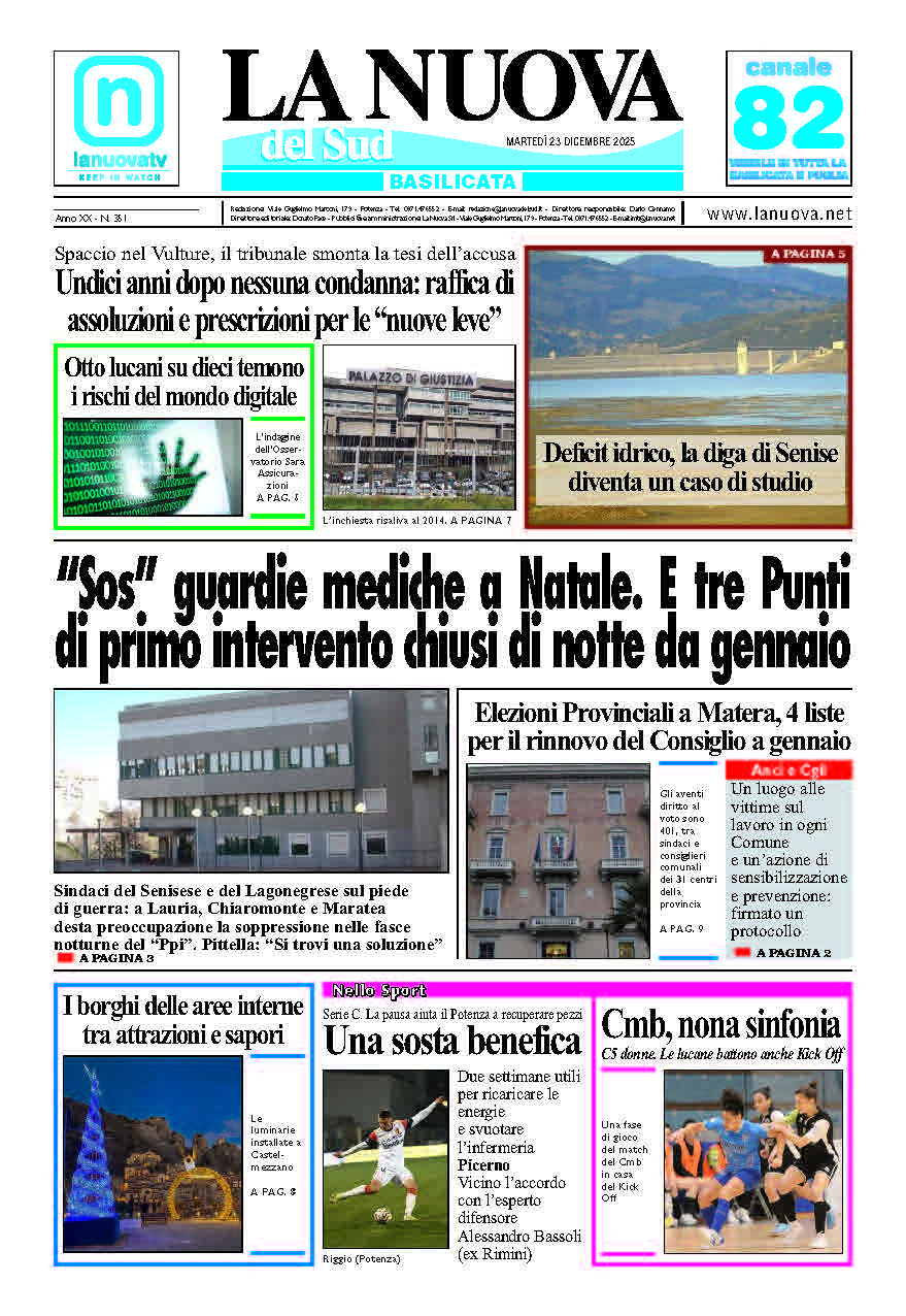 Martedì 23 dicembre 2025