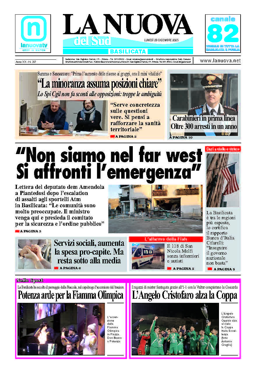 Lunedì 29 dicembre 2025