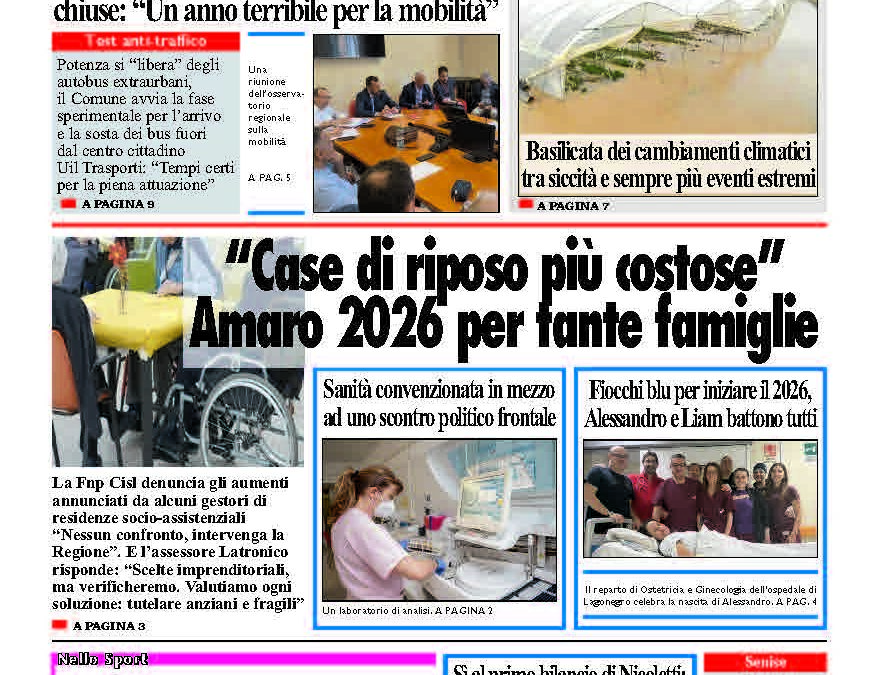 Venerdì 2 gennaio 2026