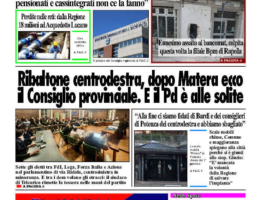 Martedì 13 gennaio 2026