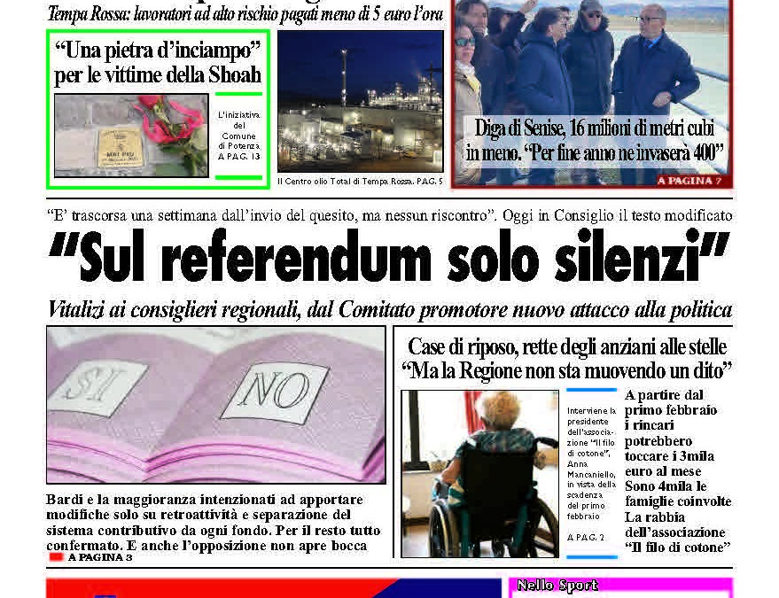 Martedì 27 gennaio 2026