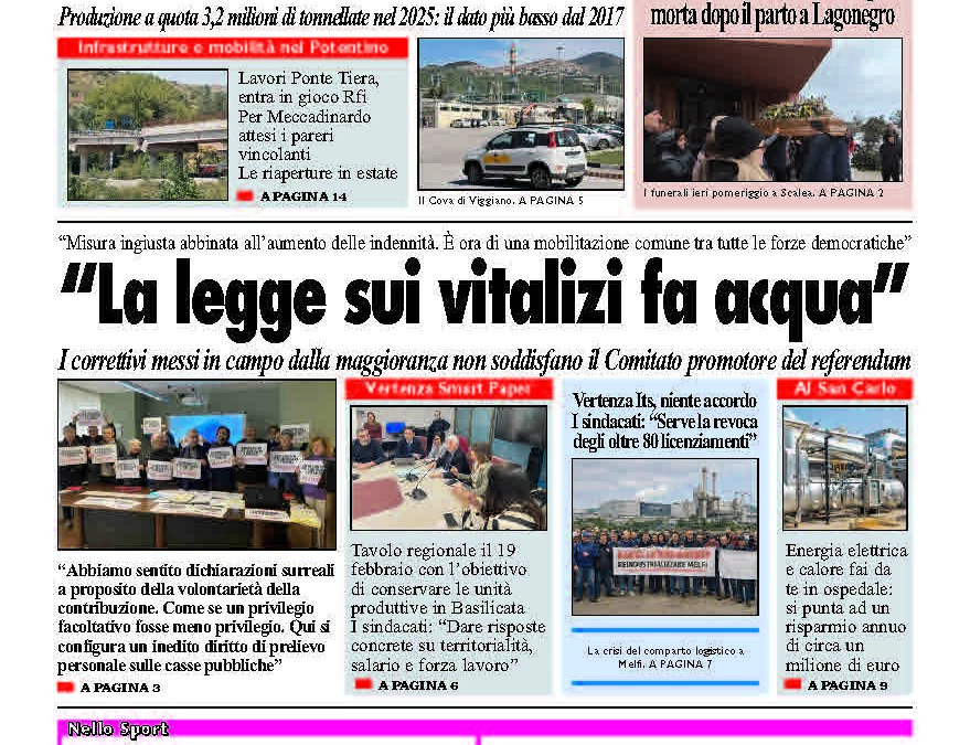 Sabato 14 febbraio 2026