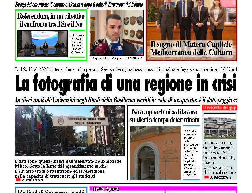 Martedì 24 febbraio 2026