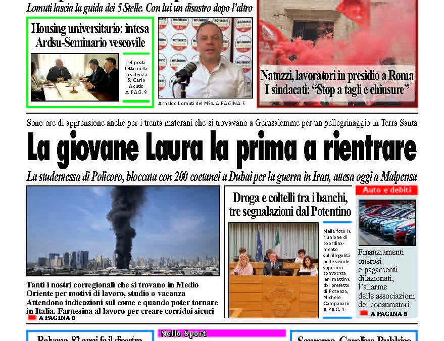 Martedì 3 marzo 2026