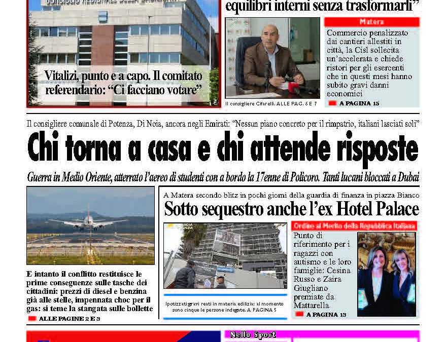 Mercoledì 4 marzo 2026