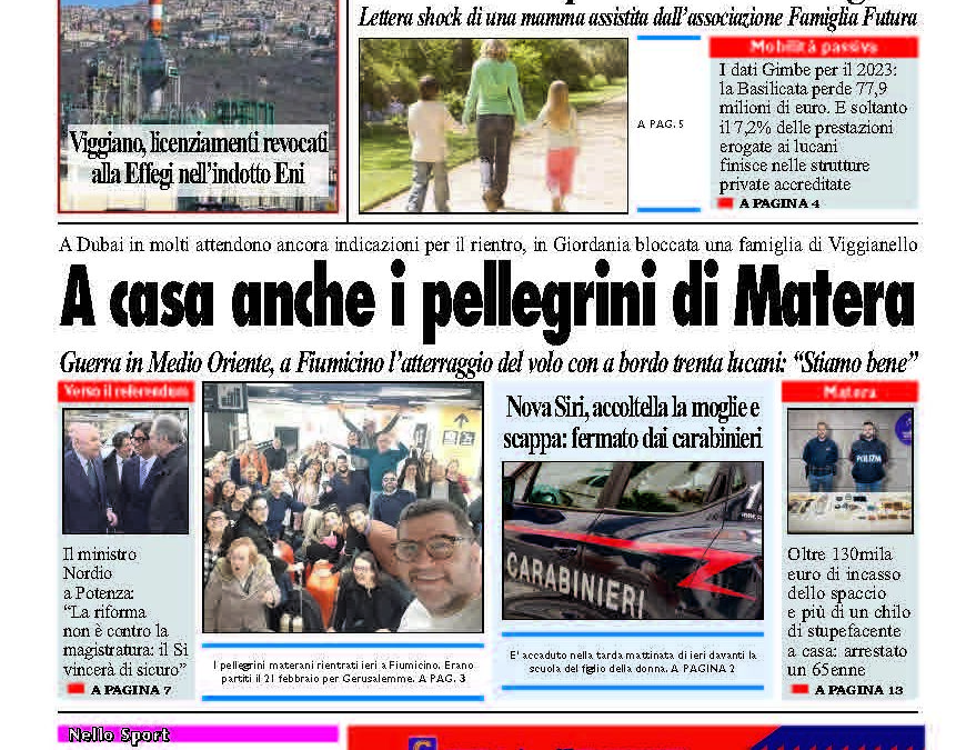 Giovedì 5 marzo 2026
