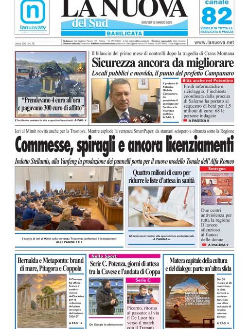 Giovedì 12 marzo 2026