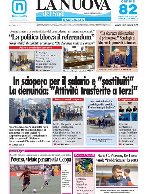 Sabato 14 marzo 2026