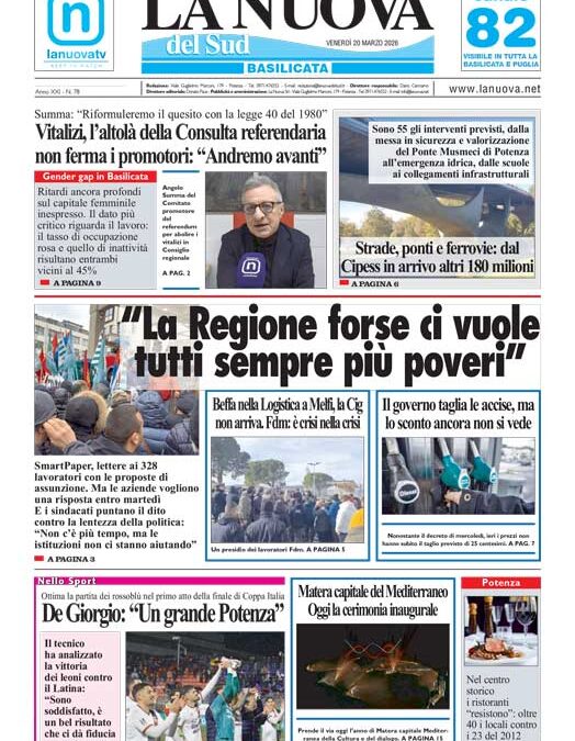 Venerdì 20 marzo 2026