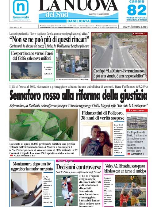 Martedì 24 marzo 2026