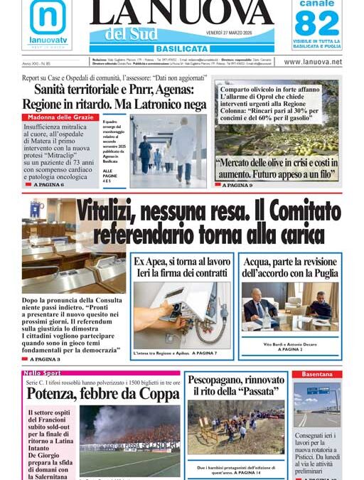 Venerdì 27 marzo 2026