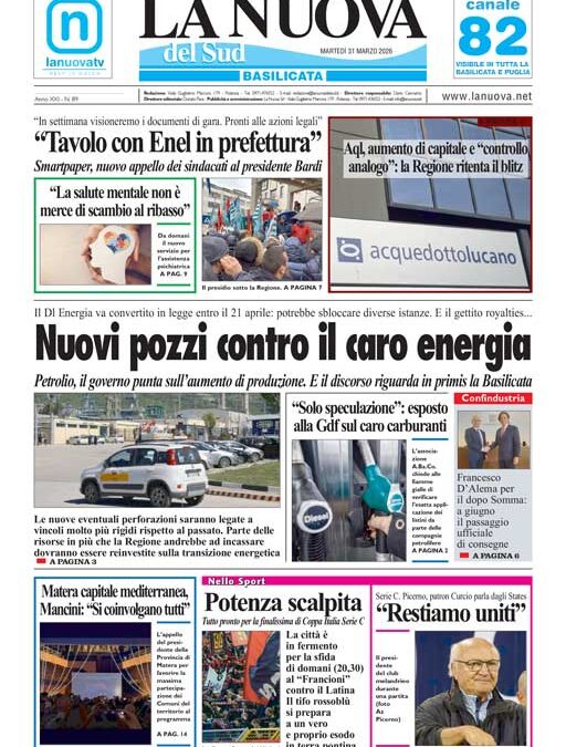 Martedì 31 marzo 2026