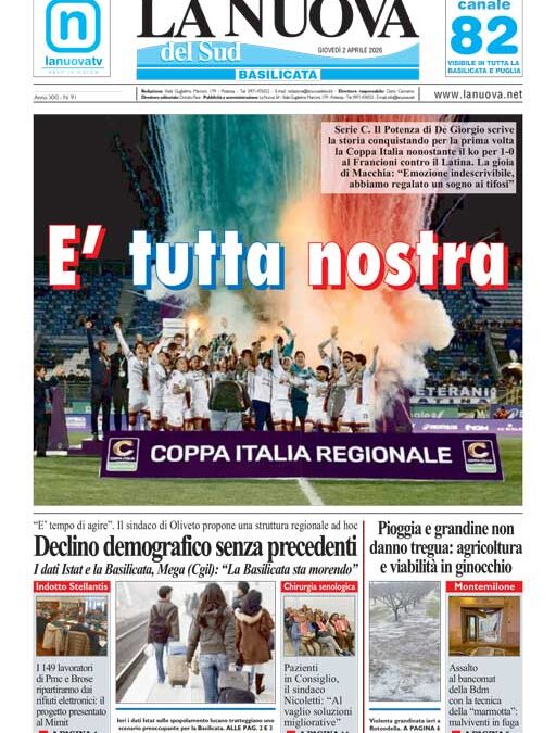 Giovedì 2 aprile 2026