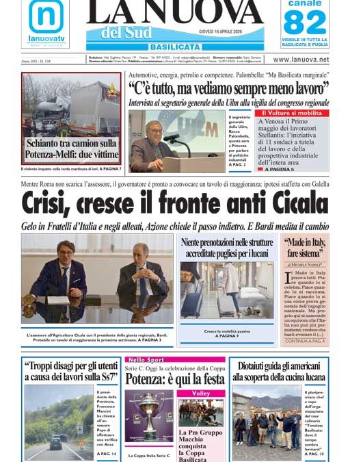 Giovedì 16 aprile 2026