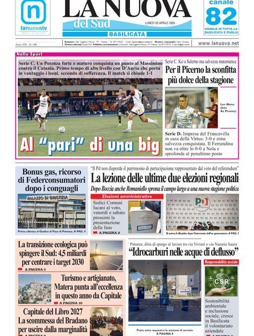 Lunedì 20 aprile 2026