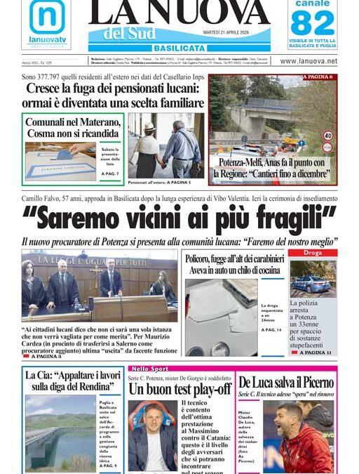 Martedì 21 aprile 2026