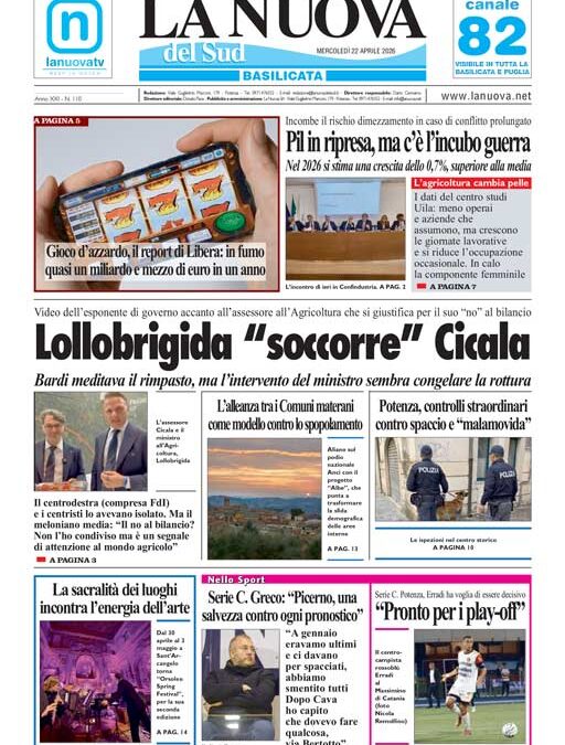 Mercoledì 22 aprile 2026