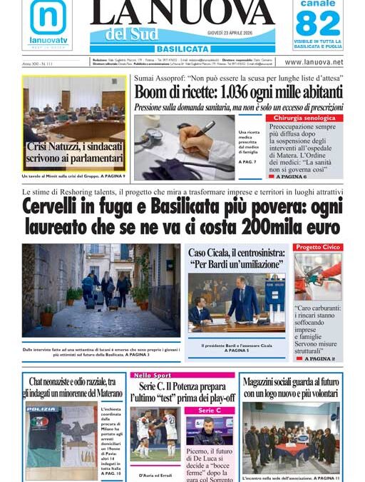 Giovedì 23 aprile 2026