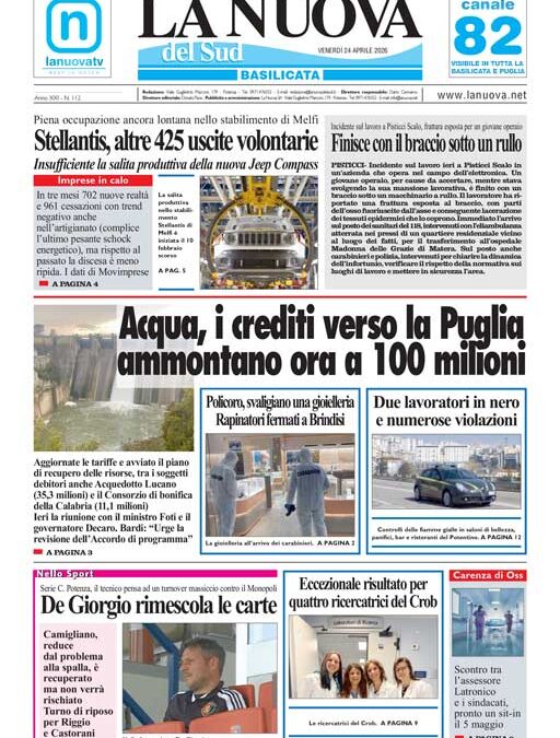 Venerdì 24 aprile 2026