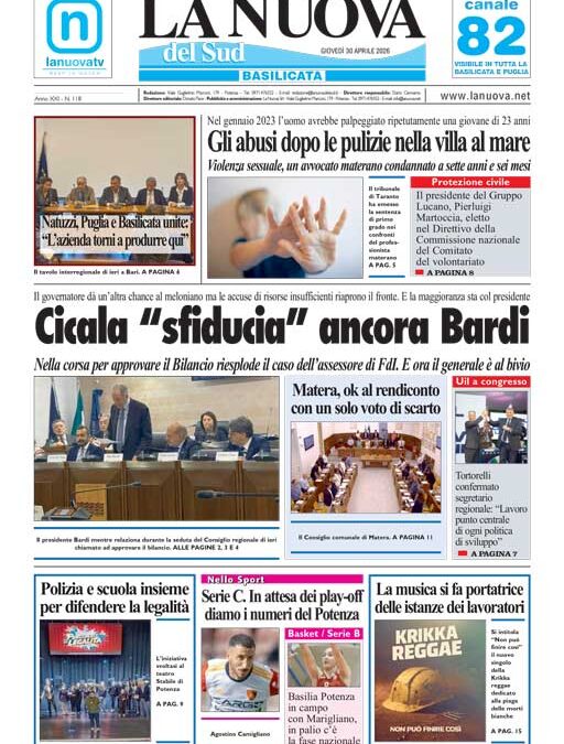 Giovedì 30 aprile 2026