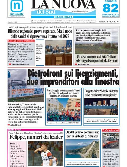 Venerdì 1 maggio 2026