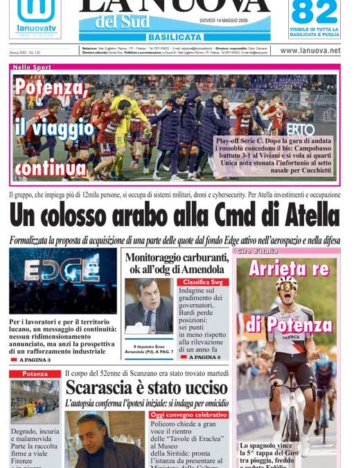 Giovedì 14 maggio 2026