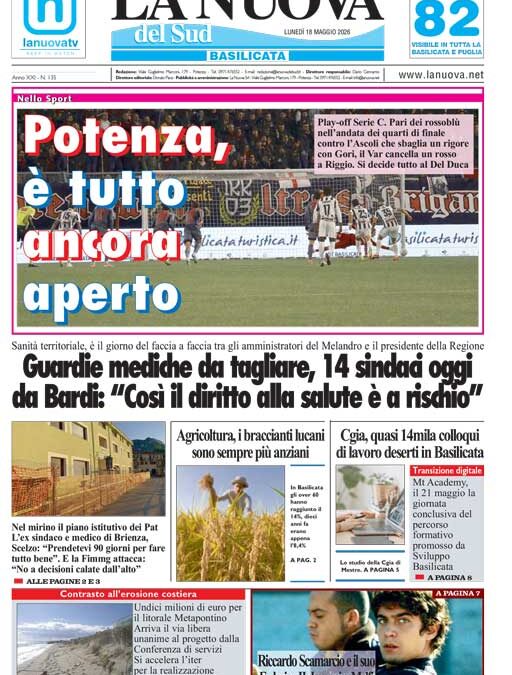 Lunedì 18 maggio 2026