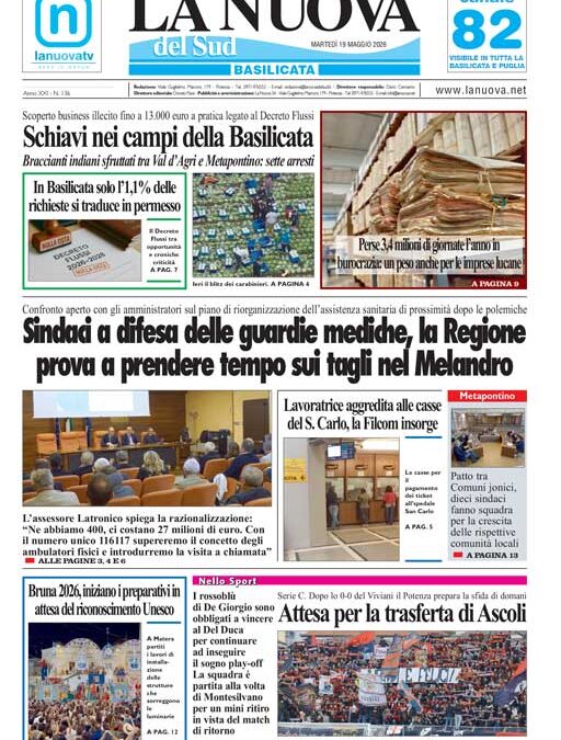 Martedì 19 maggio 2026