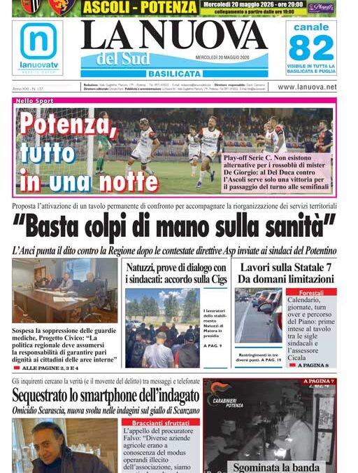 Mercoledì 20 maggio 2026