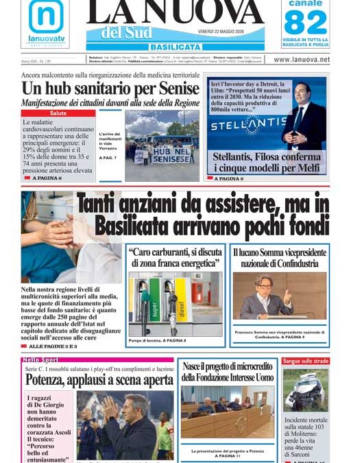 Venerdì 22 maggio 2026