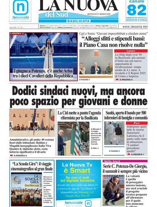 Mercoledì 27 maggio 2026