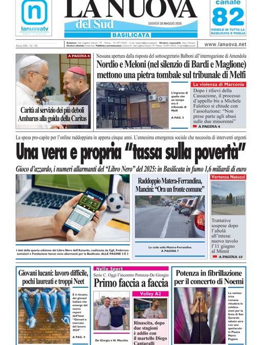 Giovedì 28 maggio 2026