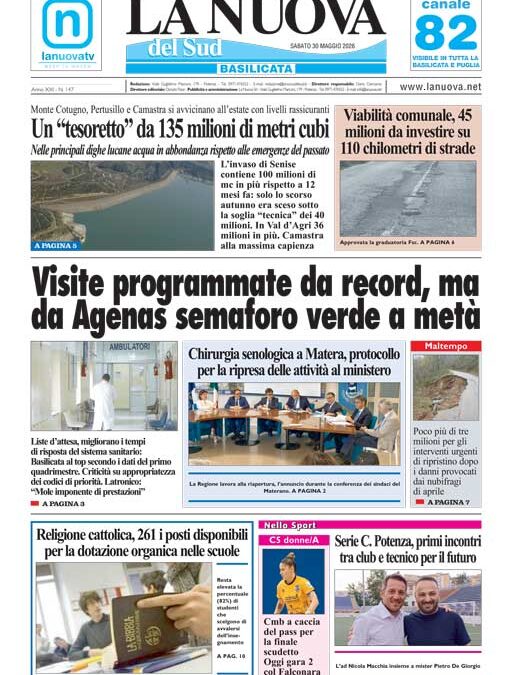 Sabato 30 maggio 2026