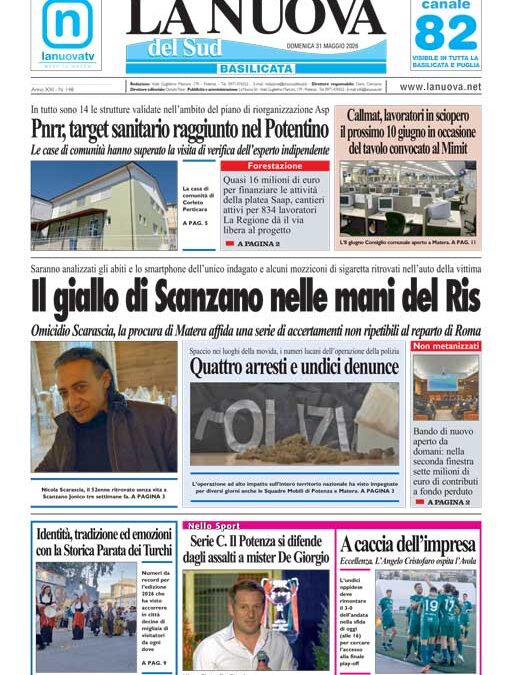 Domenica 31 maggio 2026