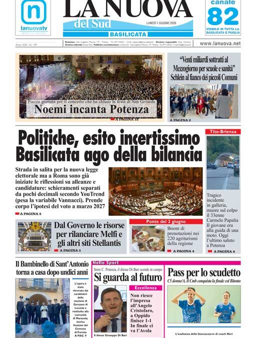 Lunedì 1 giugno 2026
