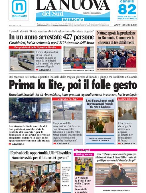 Sabato 6 giugno 2026