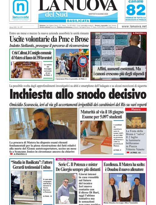 Martedì 9 giugno 2026