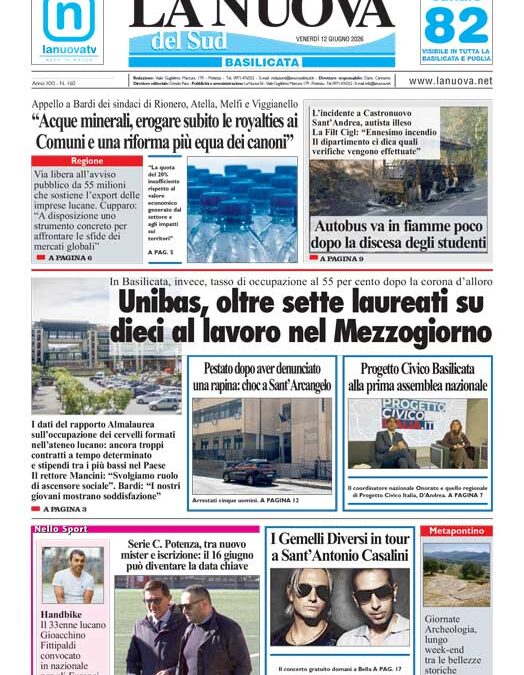 Venerdì 12 giugno 2026