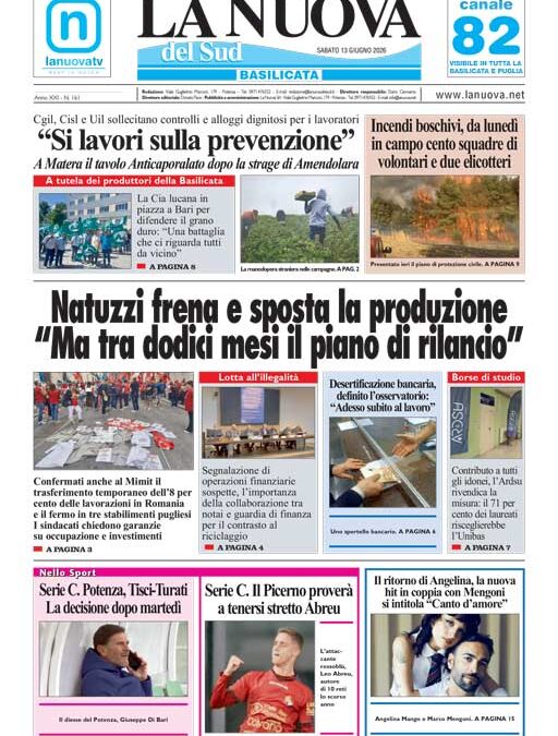 Sabato 13 giugno 2026
