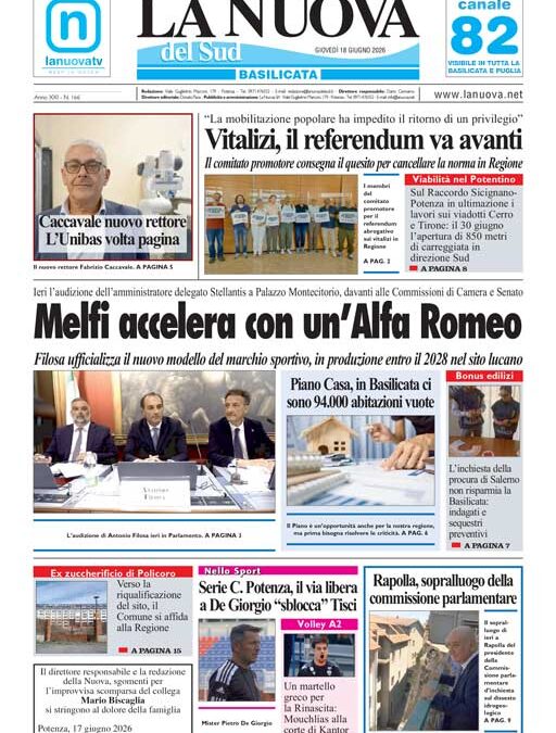 Giovedì 18 giugno 2026