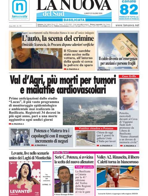 Lunedì 22 giugno 2026