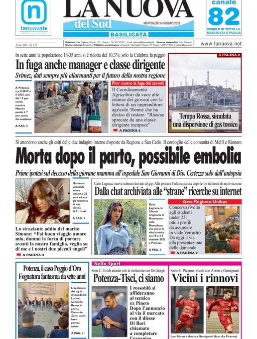 Mercoledì 24 giugno 2026