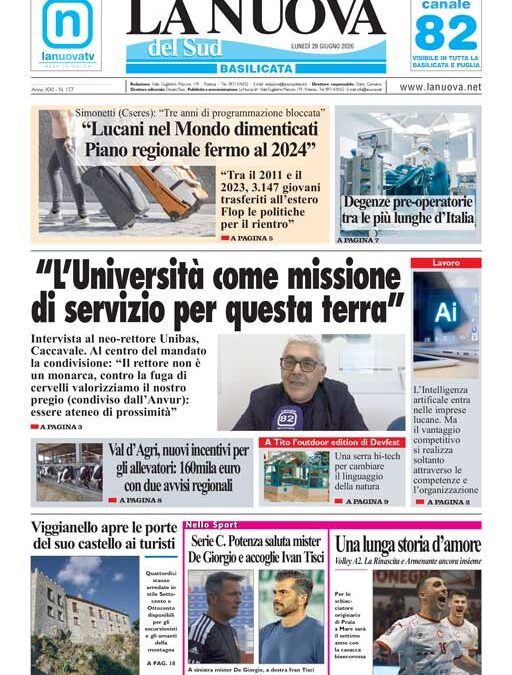 Lunedì 29 giugno 2026